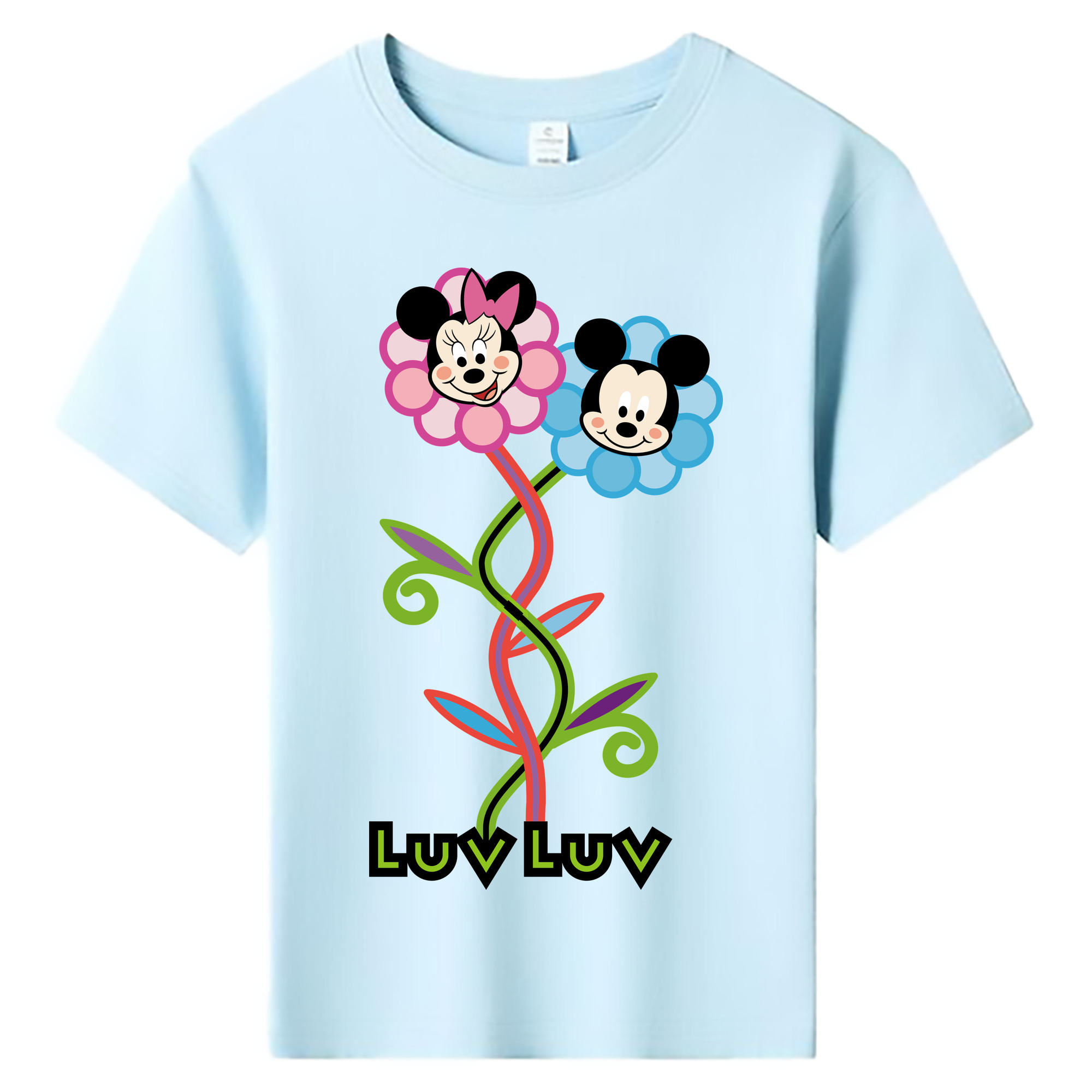 ミッキーマウス Mickey Mouse 綿100％キッズTシャツ（フロントプリント）